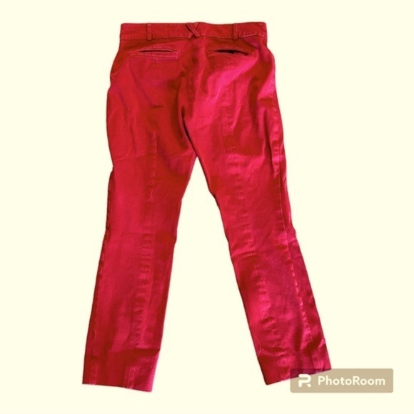 Anthropologie dark red skinny chino essential slim ankle pants 4 - Picture 3 of 6